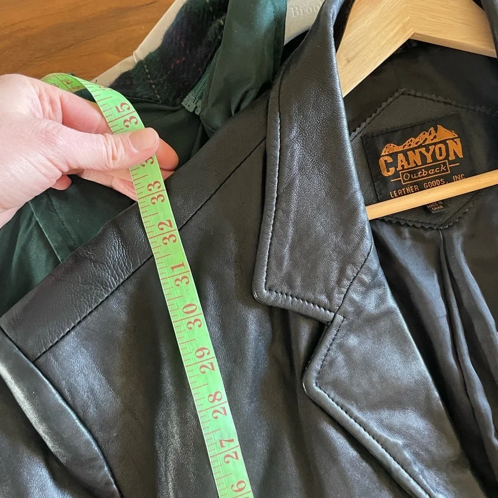 Vintage Canyon Outback Leather Goods Black Leather Jacket